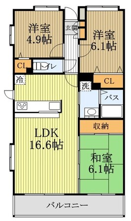 エーデルハイム小金井の物件間取画像